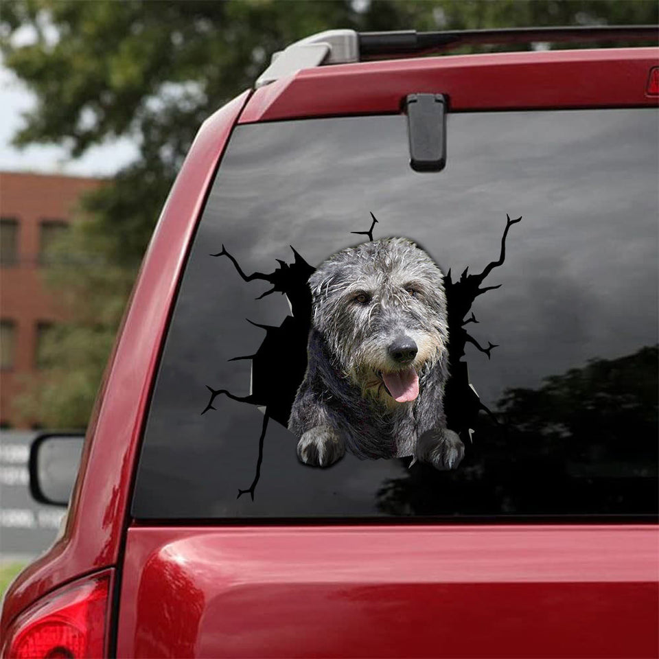 Irish Wolfhound Dogs Crack Decal For Car Lovable Custom Wall Stickers Fathers Day Ideas - General die-cut waterproof vinyl sticker decal