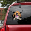 Beagle Crack Decal For Wall Corny Jokes Transfer Stickers Craft Kits For Adults - Dog Lovers die-cut waterproof vinyl sticker decal