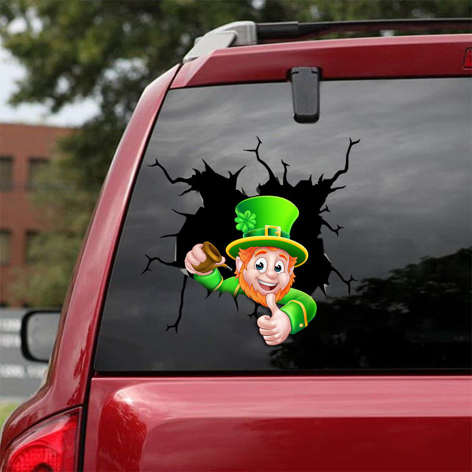 Saint Patrick's Day Crack Decals Cute Name Stickers Gift Tag - General die-cut waterproof vinyl sticker decal