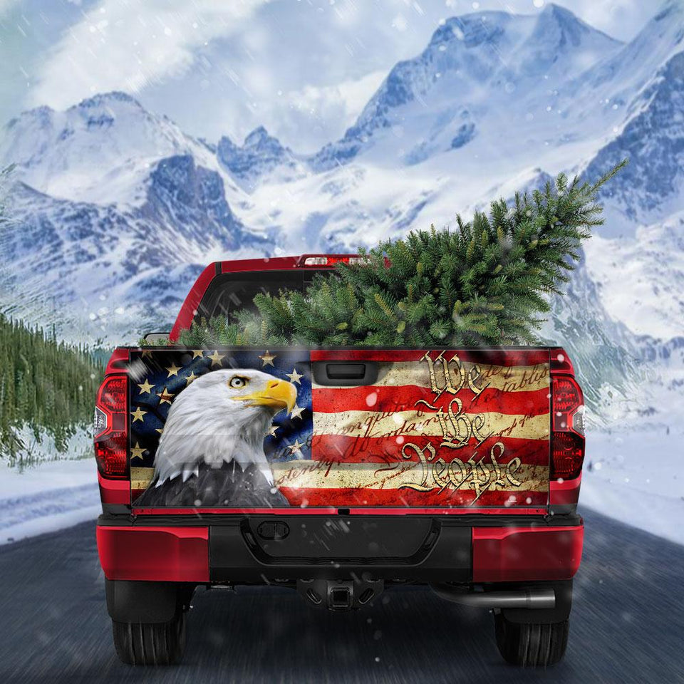We The People Patriots truck Tailgate Decal Sticker Wrap Tailgate Wrap Decals For Trucks
