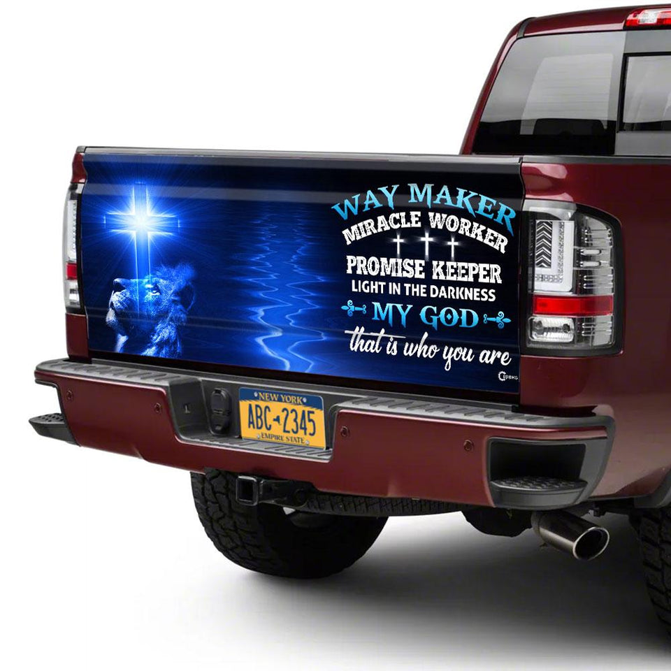 Way Maker Miracle Worker Jesus Chrico truck Tailgate Decal Sticker Wrap Tailgate Wrap Decals For Trucks