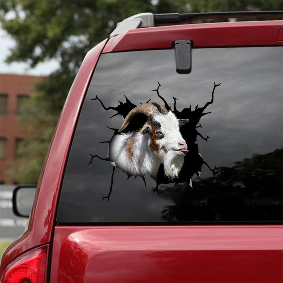 [sk1290-snf-lad]-goat-crack-sticker-cattle-lover