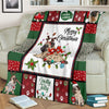  Merry Christmas Pug Christmas Xmas Ultra Soft Cozy Plush Fleece Blanket