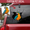 Personalized Your Pet Crack Sticker Cute The Cutest Sticker Paper Camping Gifts - custom sticker applied on car truck window preview