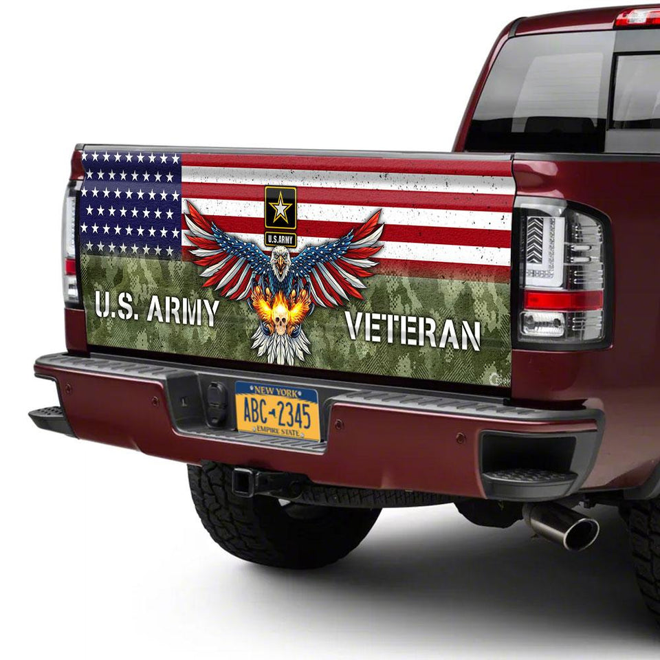 United States Army Veterans truck Tailgate Decal Sticker Wrap Tailgate Wrap Decals For Trucks