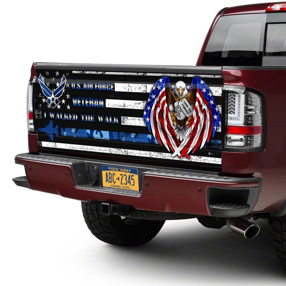 U.s. Air Force Veteran I Walked The Watruck Tailgate Decal Sticker Wrap Tailgate Wrap Decals For Trucks