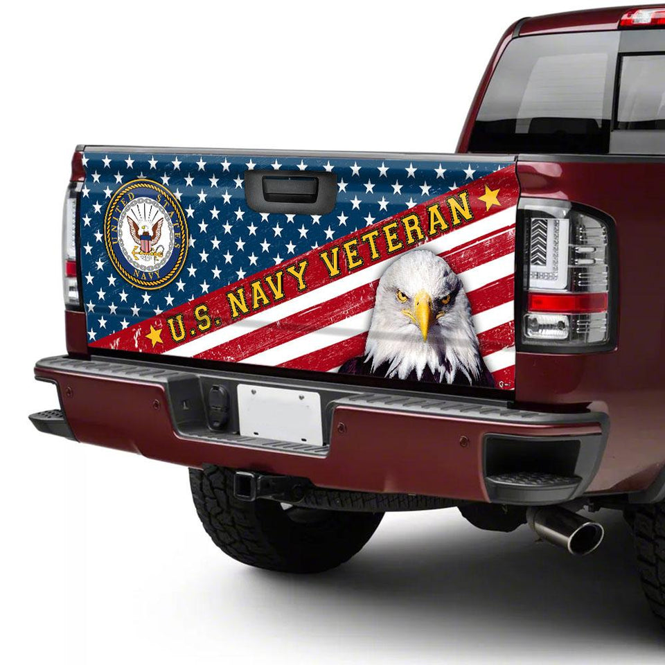 U.s. Navy Veterans truck Tailgate Decal Sticker Wrap Tailgate Wrap Decals For Trucks