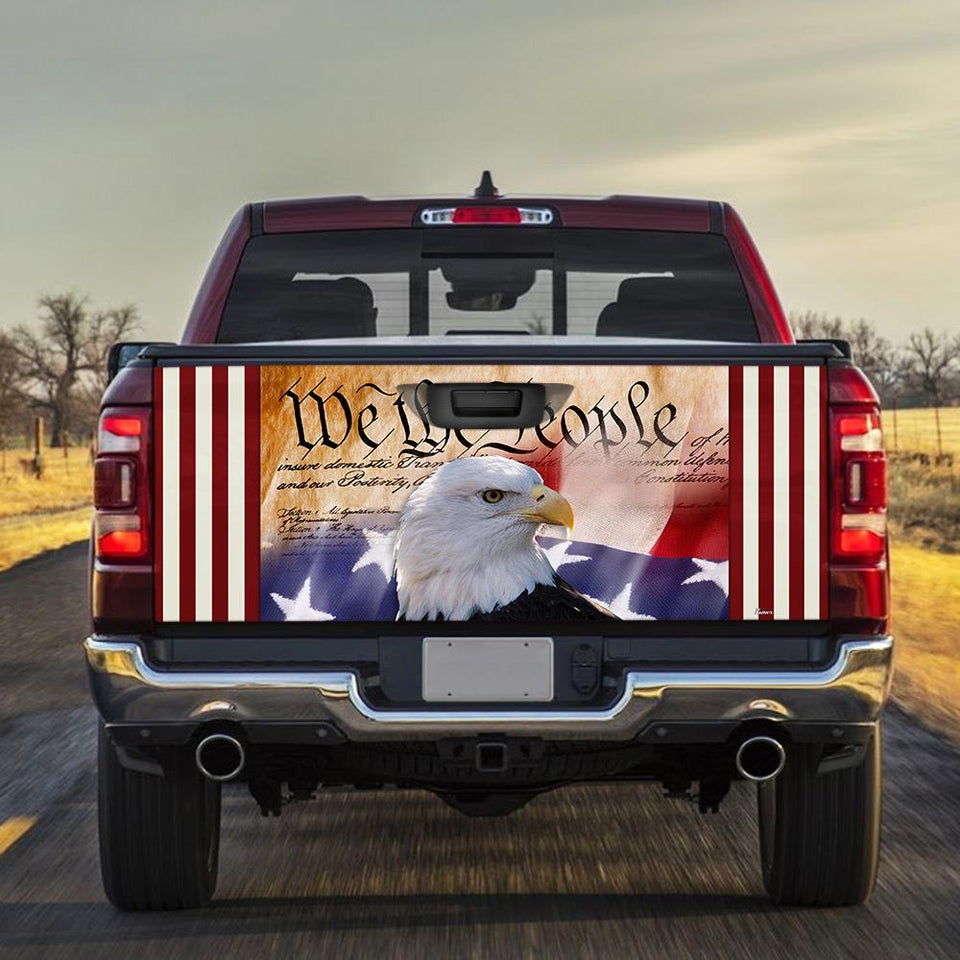 American Eagle truck Tailgate Decal Sticker Wrap We The People Tailgate Wrap Decals For Trucks