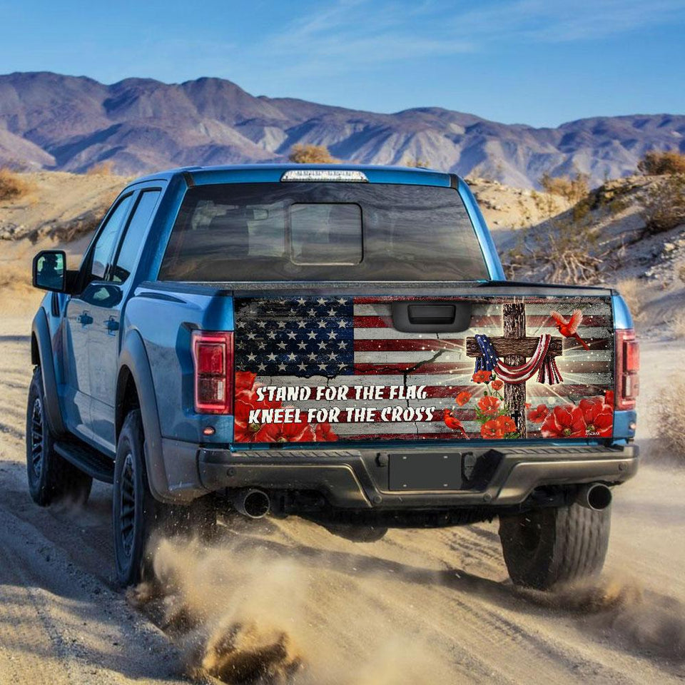 Jesus Christ United We Stand truck Tailgate Decal Sticker Wrap Tailgate Wrap Decals For Trucks