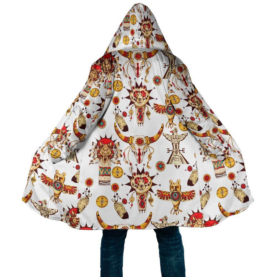 Animal Symbols Hoodie Coat HC1058 - Camellia Print