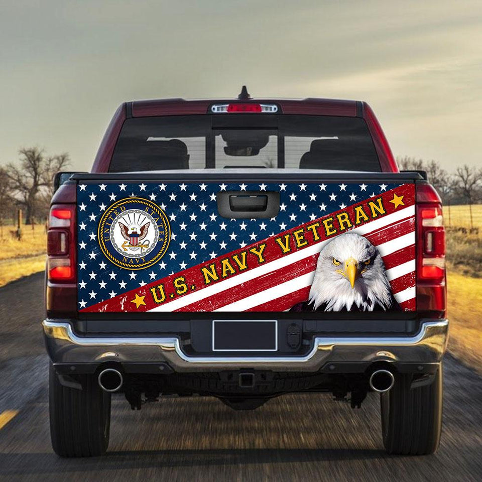 U.s. Navy Veterans truck Tailgate Decal Sticker Wrap Tailgate Wrap Decals For Trucks