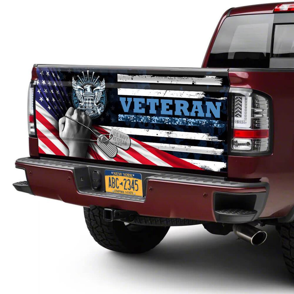 United States Veterans truck Tailgate Decal Sticker Wrap Tailgate Wrap Decals For Trucks