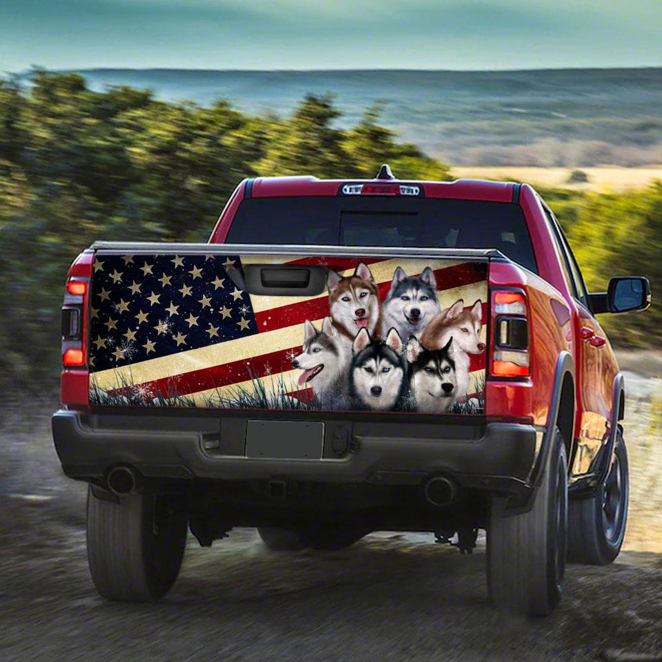 Husky American truck Tailgate Decal Sticker Wrap Tailgate Wrap Decals For Trucks