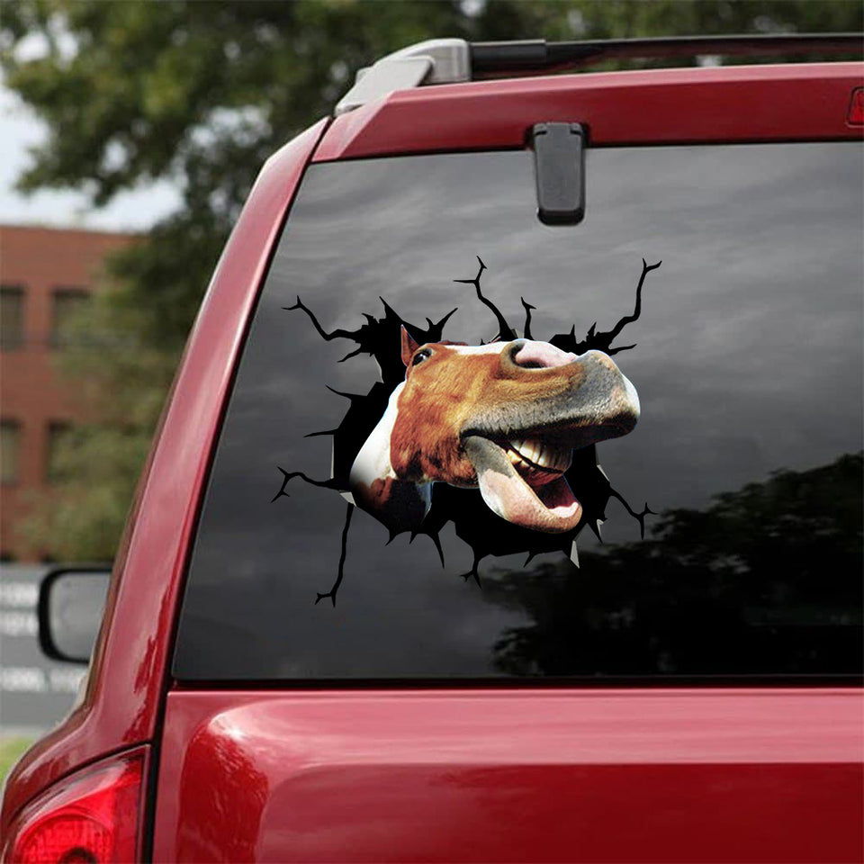 [sk1372-snf-tpa]-horse-crack-sticker-horse-riding-lover
