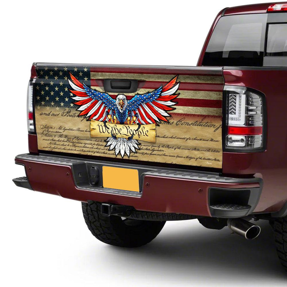 We The People Eagle truck Tailgate Decal Sticker Wrap Tailgate Wrap Decals For Trucks