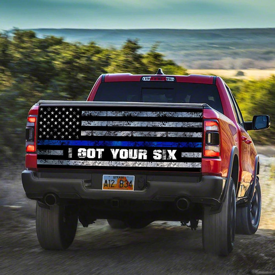 The Blue Thin Line I Got Your Struck Tailgate Decal Sticker Wrap Tailgate Wrap Decals For Trucks