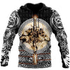 Wolf & Viking Tattoo 3D Over Printed Hoodie for Men and Women