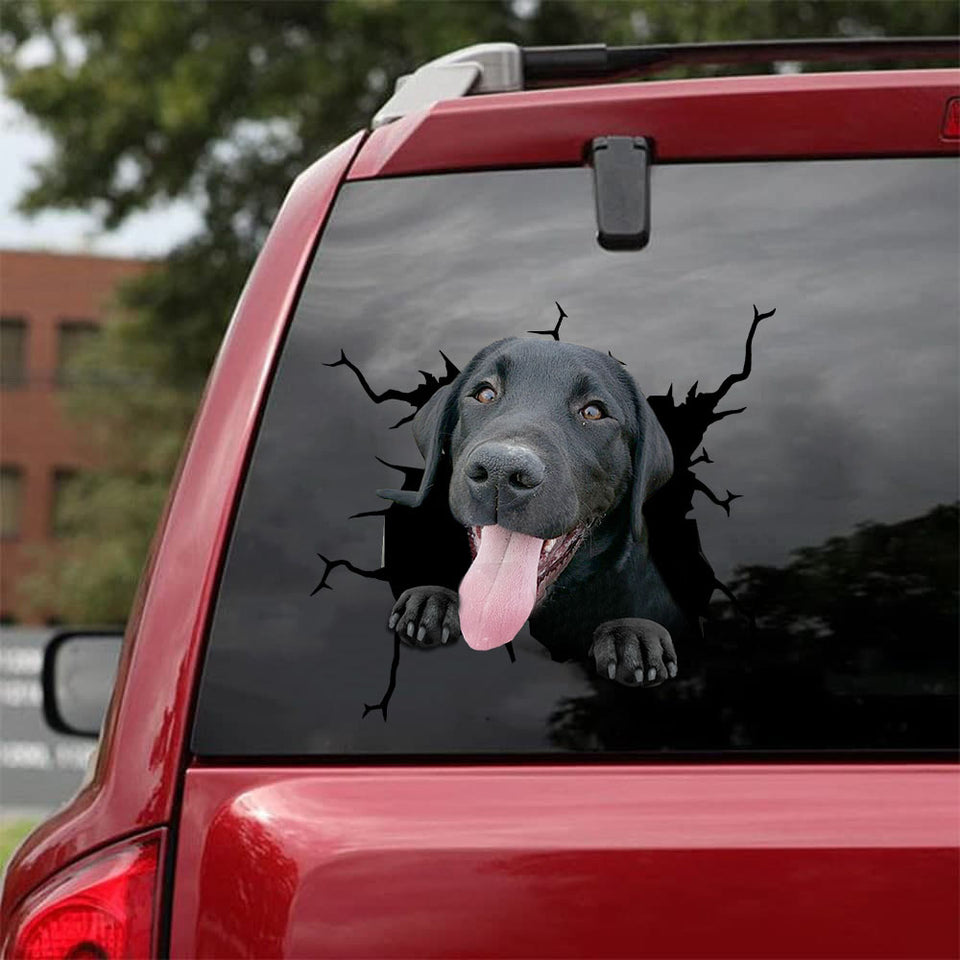 Labrador Crack Sticker Sheets Lovable Transfer Stickers Creations - Dog Lovers die-cut waterproof vinyl sticker decal