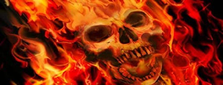 Flaming Skull Vinyl Graphic Tailgate Wrap For Trucks Vinyl Wrap Fit Mule Deer Decals For Trucks