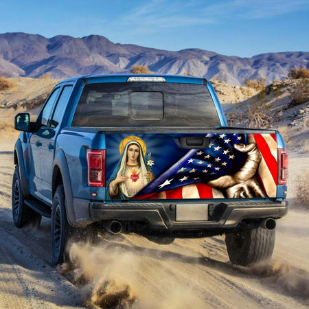 Immaculate Heart Of Mary truck Tailgate Decal Sticker Wrap Tailgate Wrap Decals For Trucks