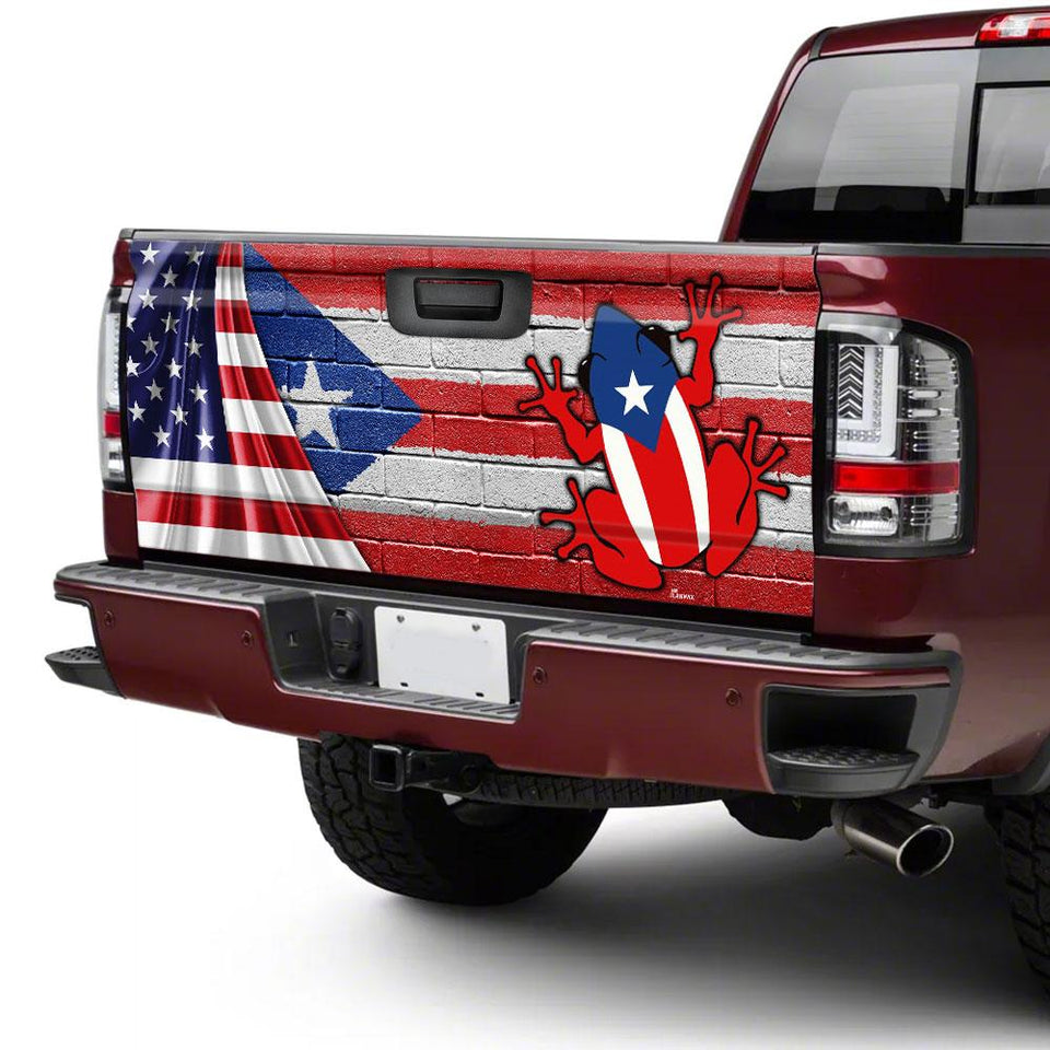 Puerto Rico American truck Tailgate Decal Sticker Wrap Tailgate Wrap Decals For Trucks