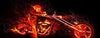 Flaming Chopper Vinyl Graphic Tailgate Cover Wrap Skins Nice Big Decals For Trucks
