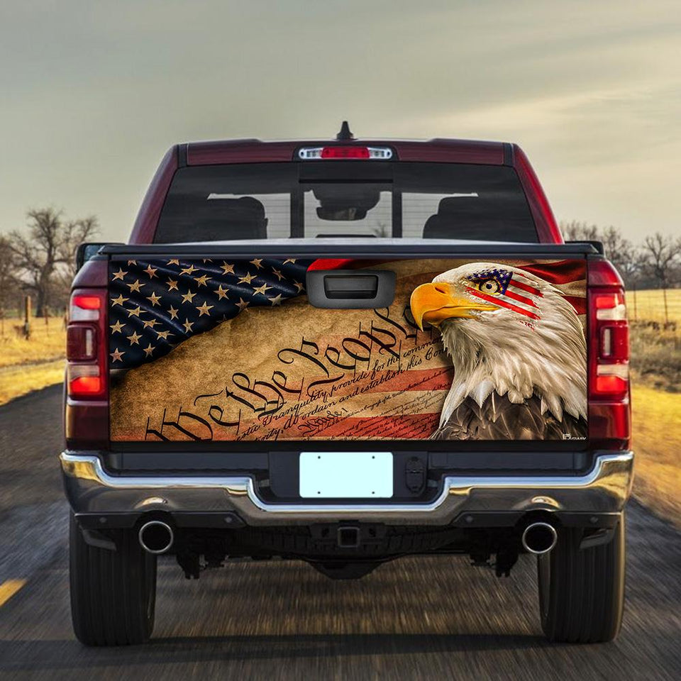 Patriotic American Eagle truck Tailgate Decal Sticker Wrap Tailgate Wrap Decals For Trucks