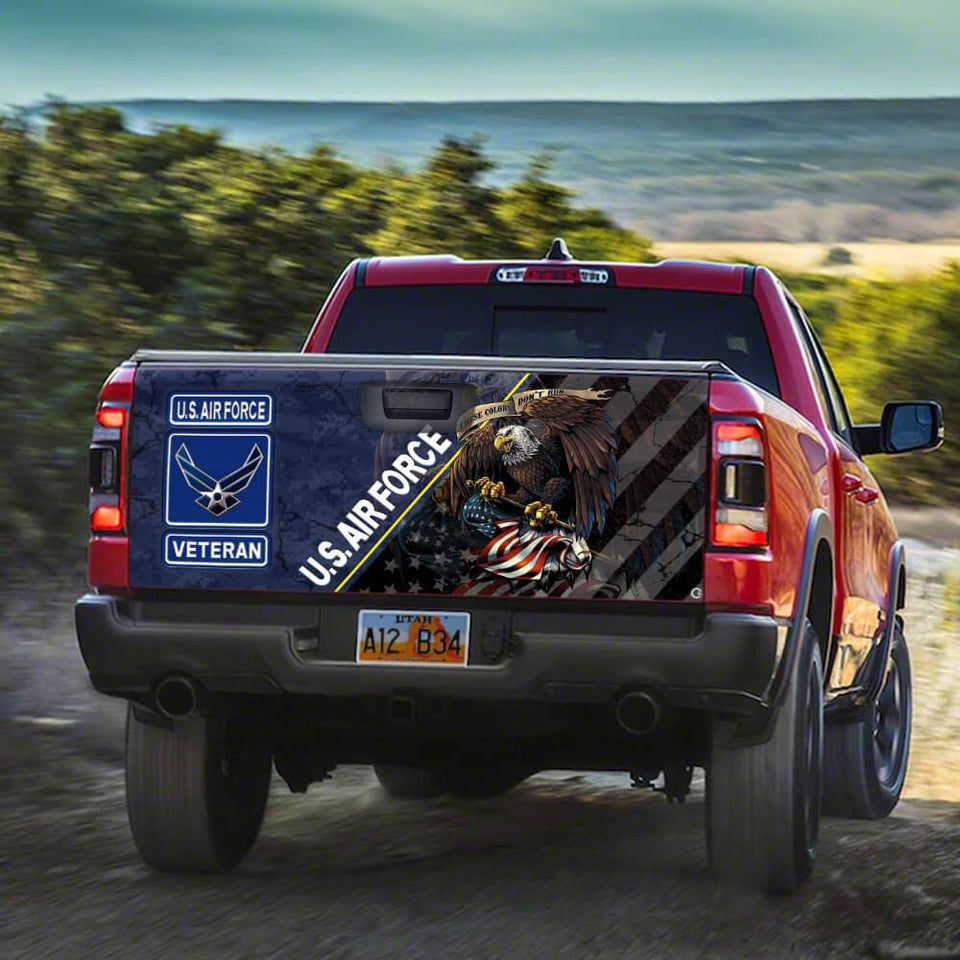 United States Air Force Veterans truck Tailgate Decal Sticker Wrap Tailgate Wrap Decals For Trucks
