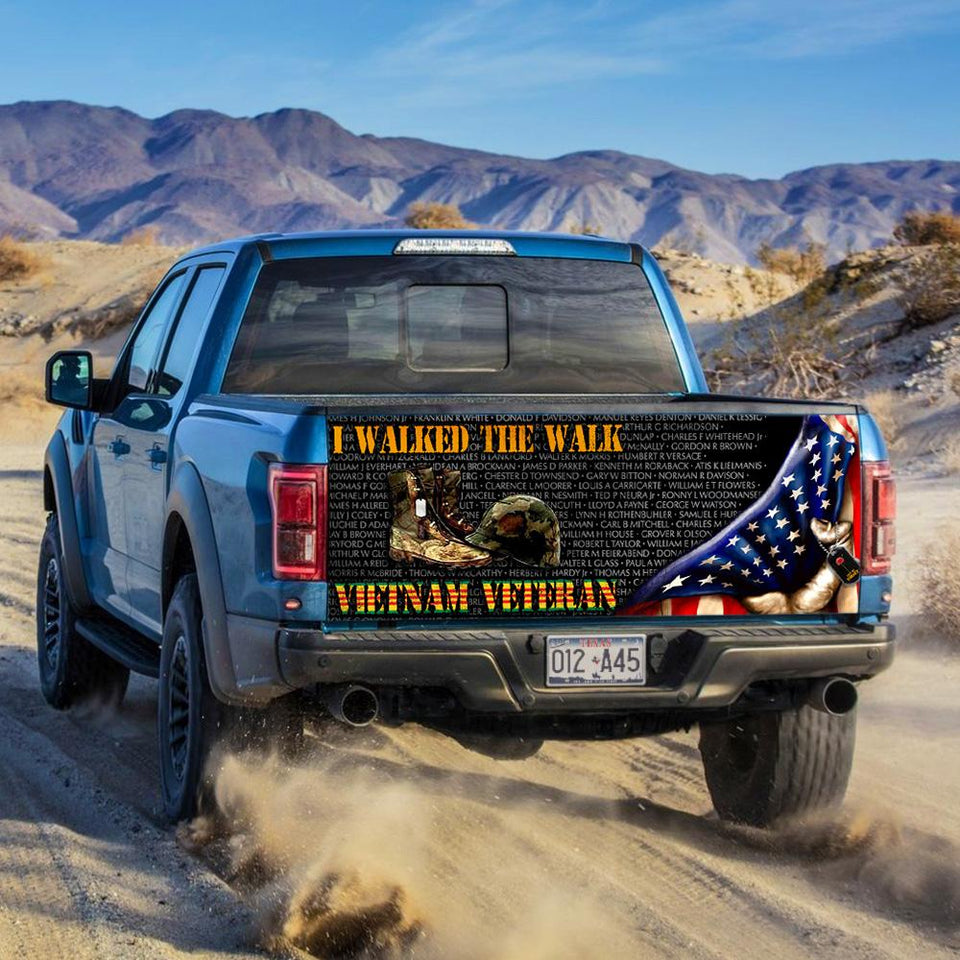 Vietnam Veteran I Walked The Watruck Tailgate Decal Sticker Wrap Tailgate Wrap Decals For Trucks