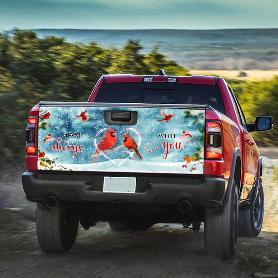 I Am Always With You Red Birtruck Tailgate Decal Sticker Wrap Tailgate Wrap Decals For Trucks