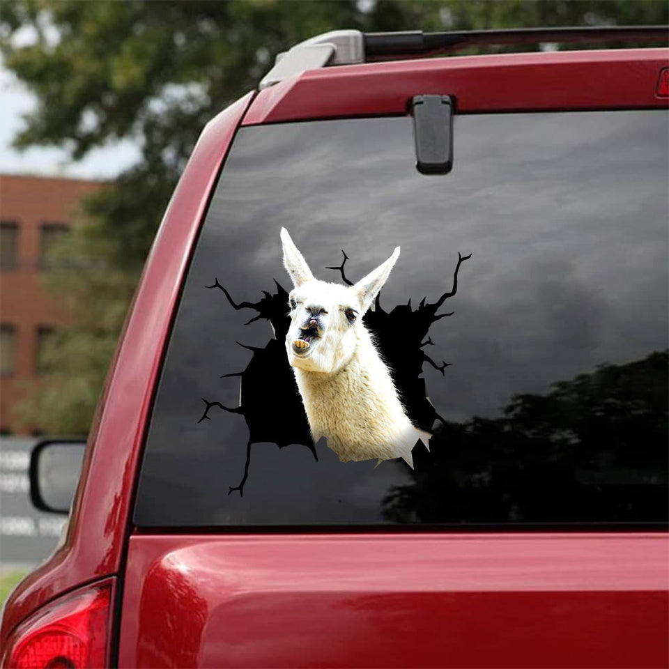 Funny Llama Crack Decor Decal Likeable Name Tag Stickers Gifts For Sister - General die-cut waterproof vinyl sticker decal