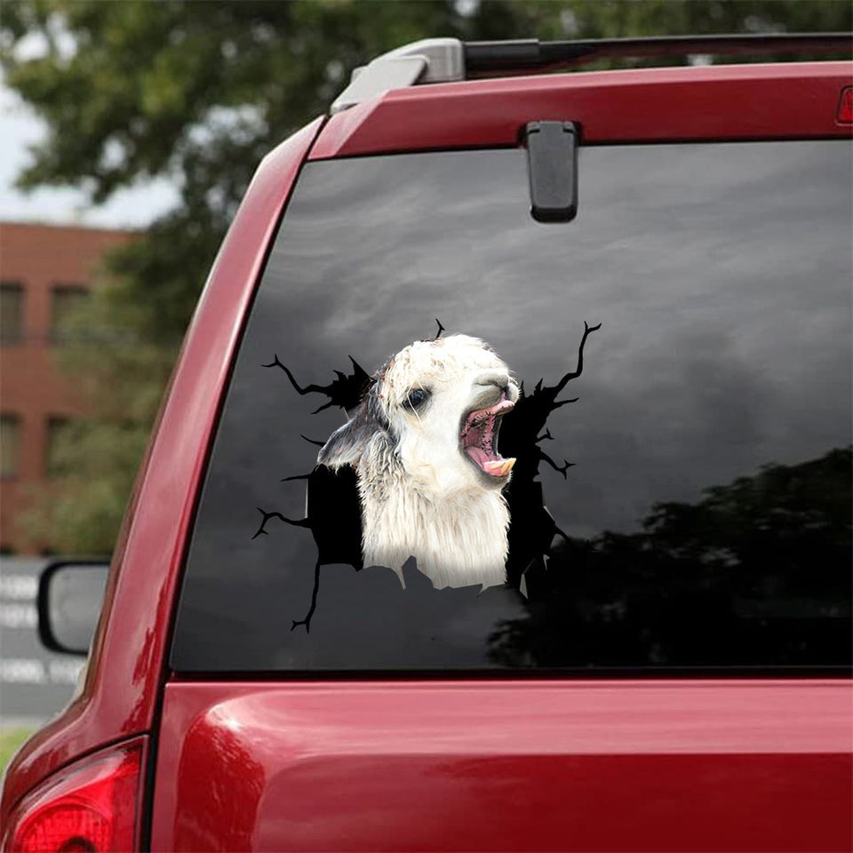 Funny Llama Crack Decals Kawaii Water Bottle Labels Wedding Gifts For Couples - General die-cut waterproof vinyl sticker decal