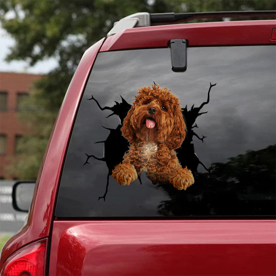 [da0847-snf-tnt]-cockapoo-crack-car-sticker-dogs-lover