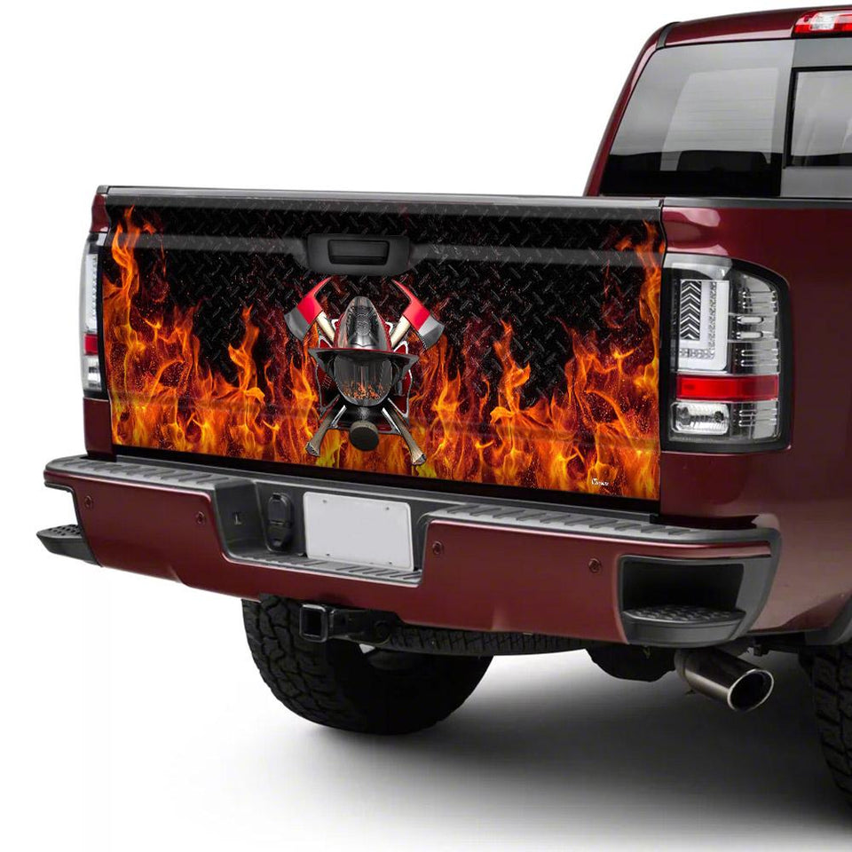 Firefighter Graphic Atruck Tailgate Decal Sticker Wrap Tailgate Wrap Decals For Trucks