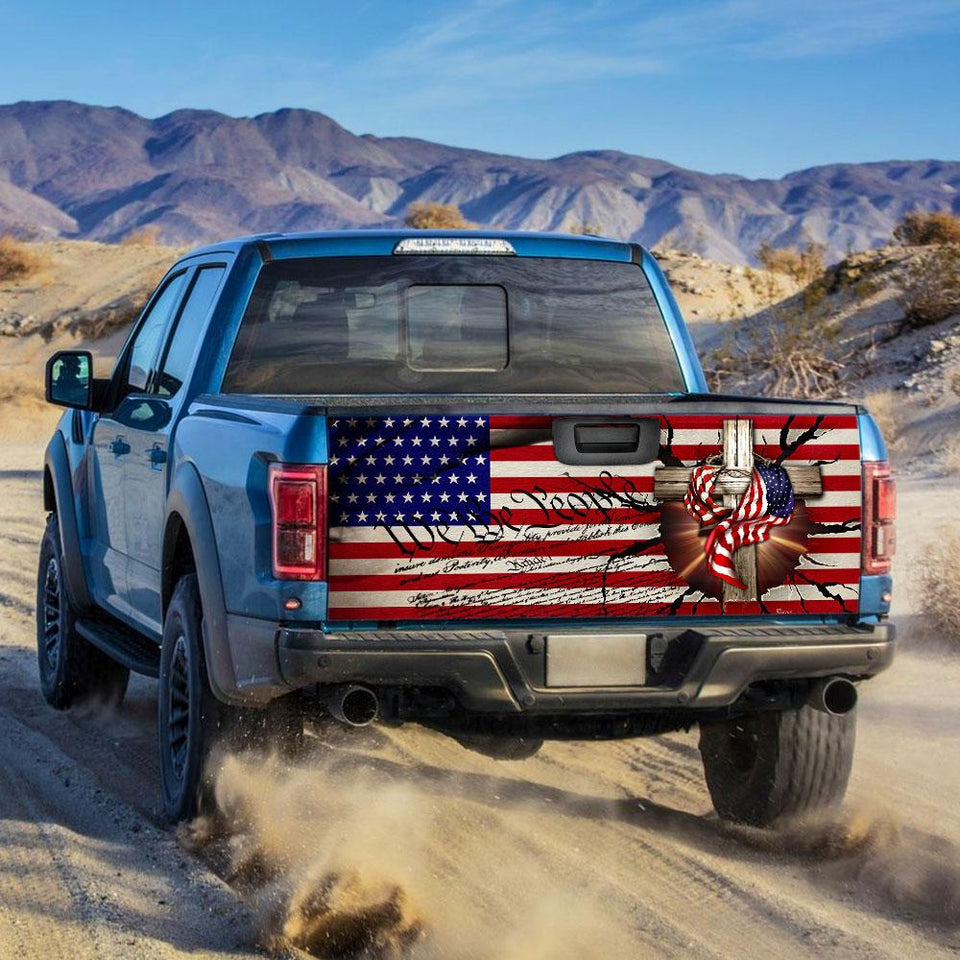 Christ Cross truck Tailgate Decal Sticker Wrap Tailgate Wrap Decals For Trucks