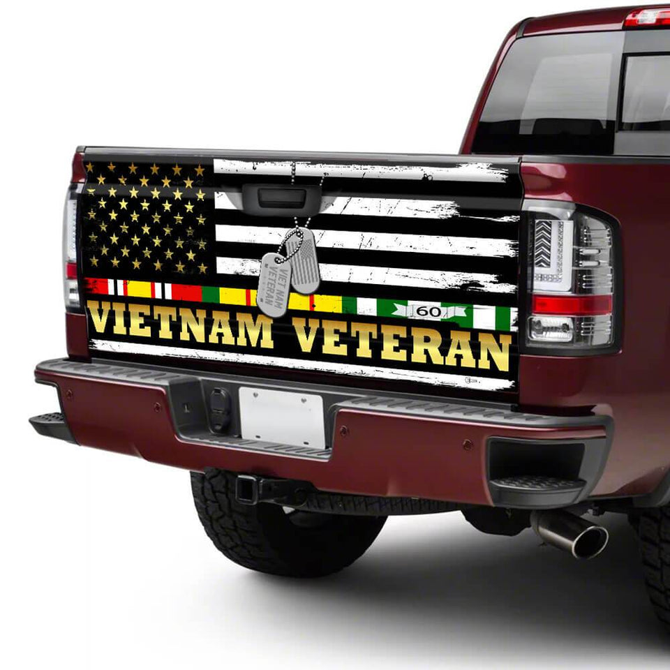 Vietnam Veteran American truck Tailgate Decal Sticker Wrap Tailgate Wrap Decals For Trucks