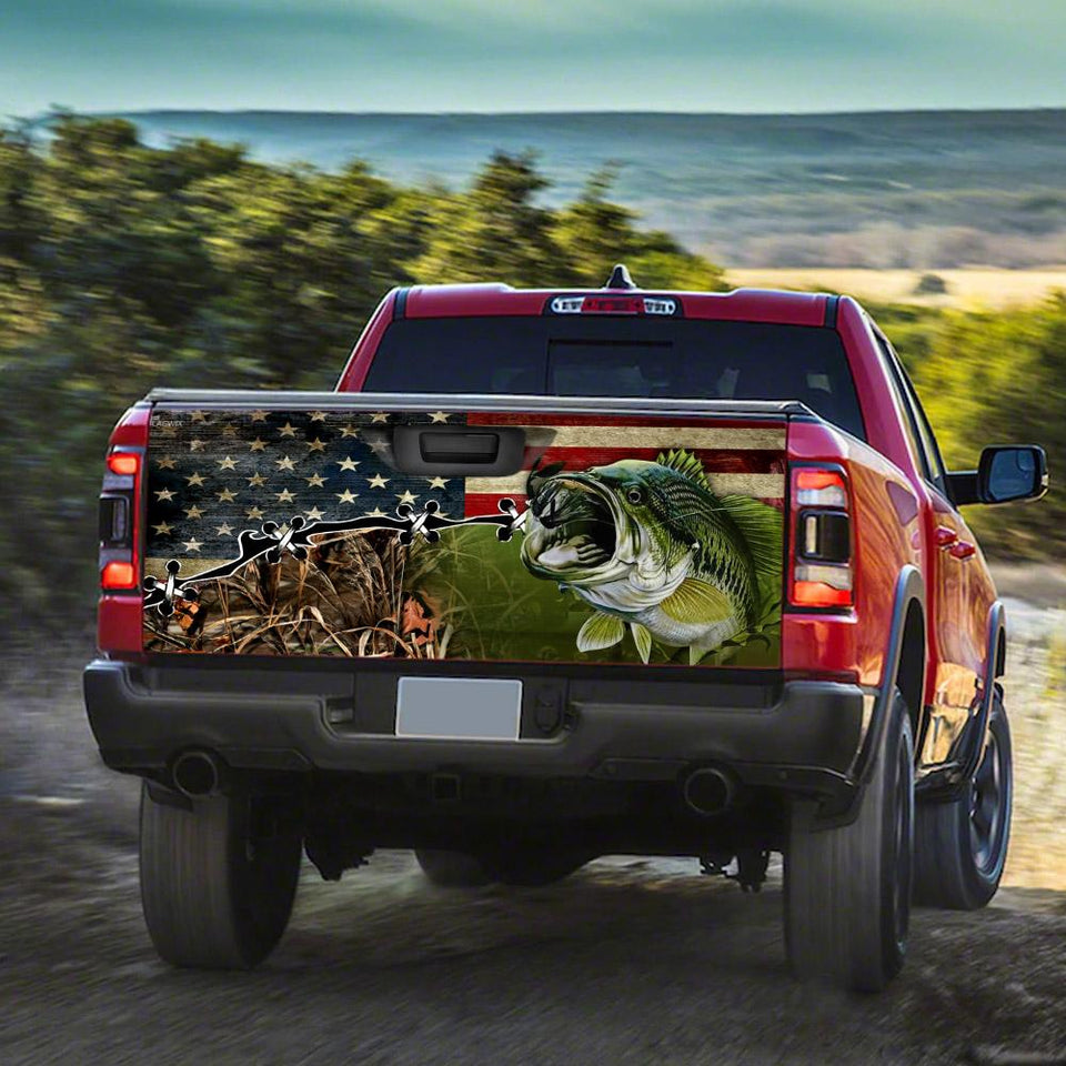 Bass Fishitruck Tailgate Decal Sticker Wrap Tailgate Wrap Decals For Trucks
