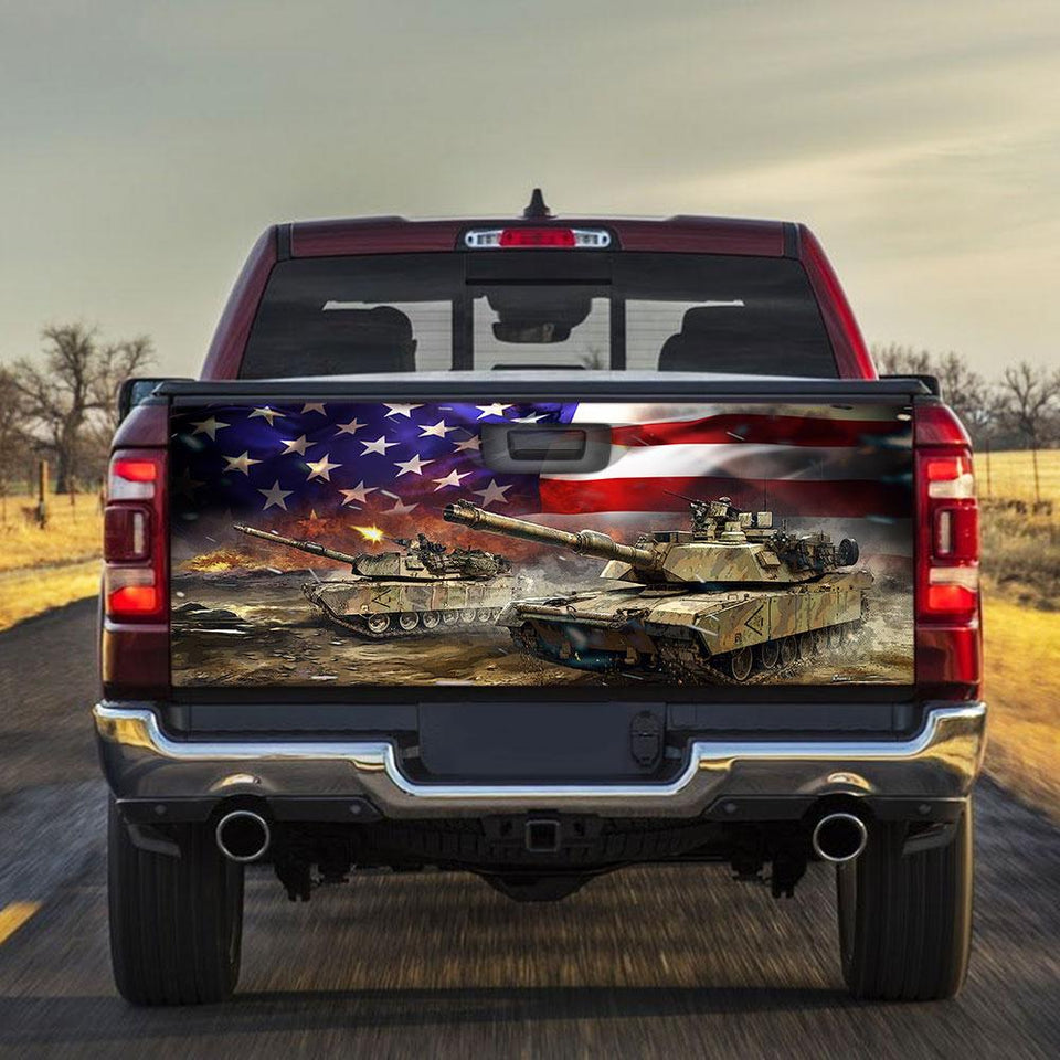 Tank American Graphic Atruck Tailgate Decal Sticker Wrap Tailgate Wrap Decals For Trucks