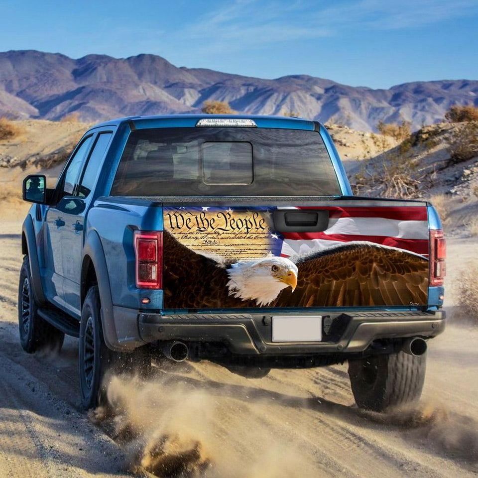 We The People American Patrico truck Tailgate Decal Sticker Wrap Tailgate Wrap Decals For Trucks