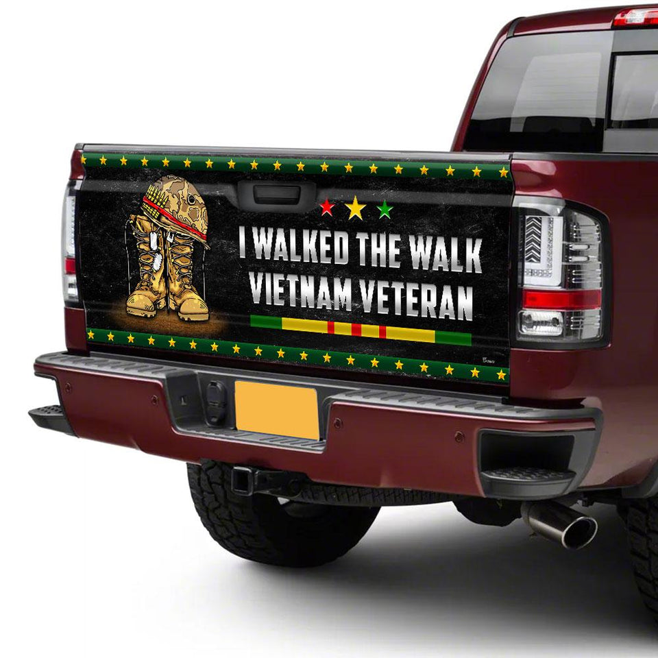 Vietnam Veterans truck Tailgate Decal Sticker Wrap Veteran Day Veteran Gifts Veteran Decoration Idea I Walked The Walk Tailgate Wrap Decals For Trucks
