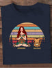 [LD1852-ds-lad] Cat yoga Customized t-shirt