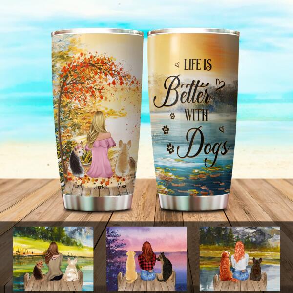 Life Is Better With Horse customized stainless steel tumbler with personalized equestrian artwork for horse lovers.