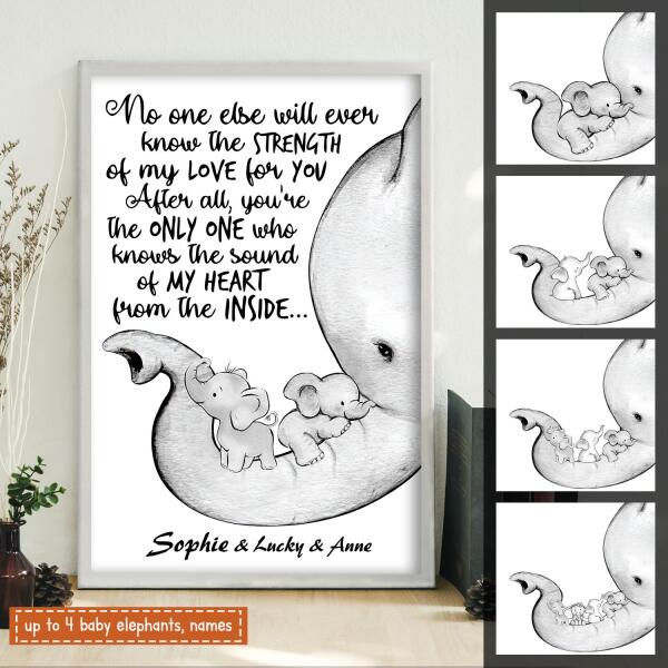 The Strength Of My Love customized poster on luster photo paper for family lovers wall decor