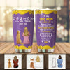 Dog Mom I'll Be There customized stainless steel tumbler for dog lovers with insulated lid