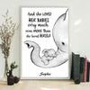 And She Loved Her Babies customized poster featuring personalized family text on high-quality luster photo paper
