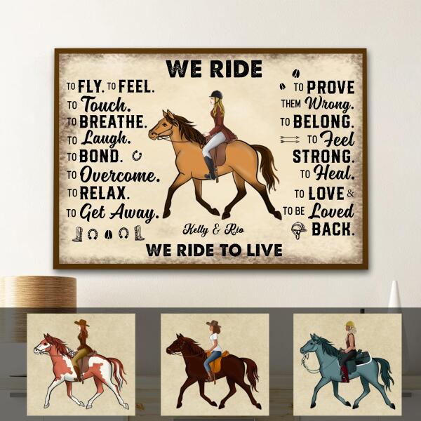 Ride To Live horse lovers customizer for everyday home decor and personal use