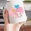 Personalized white ceramic mug featuring a beloved elephant design for family and wildlife lovers.
