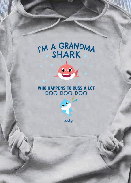 [PQ0318-ds-lad] I'm a grandma shark Customized All type shirts Family Lovers Plus size