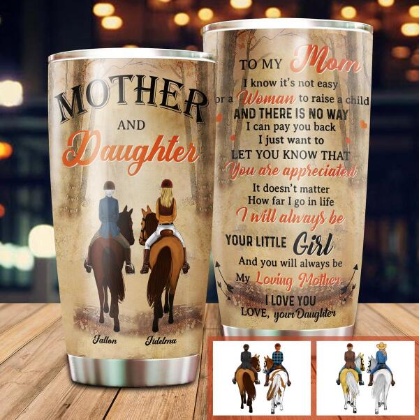 To My Mom I Love You customized tumbler for family lovers
