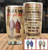 Get to the end of our lives together customized stainless steel tumbler for couples and family lovers